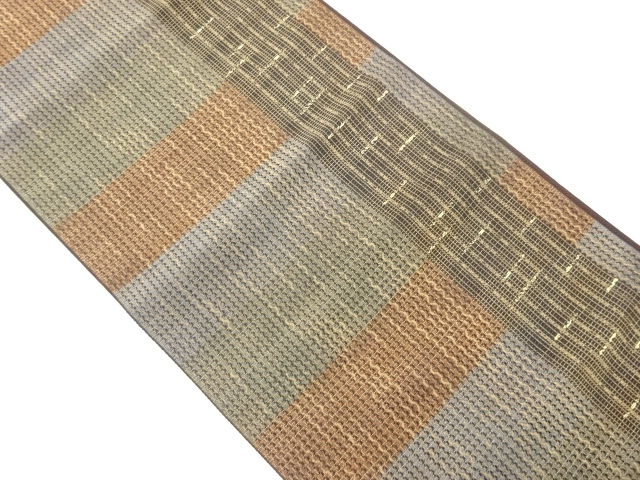 JAPANESE KIMONO / NAGOYA OBI / WOVEN STRIPE 